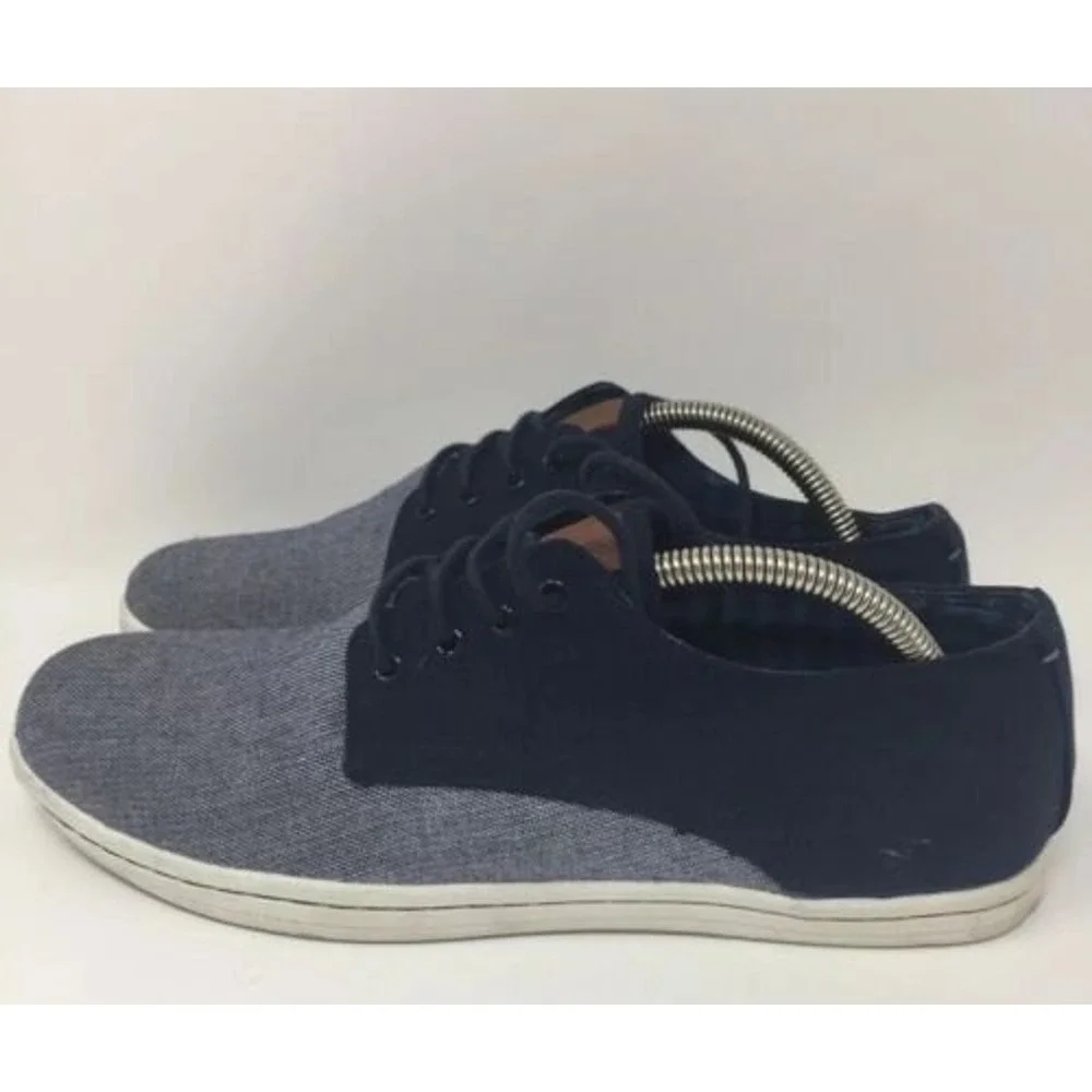 Ben Sherman Men's Blue Canvas Low Top Lace Up Sneakers Shoes Size 7
